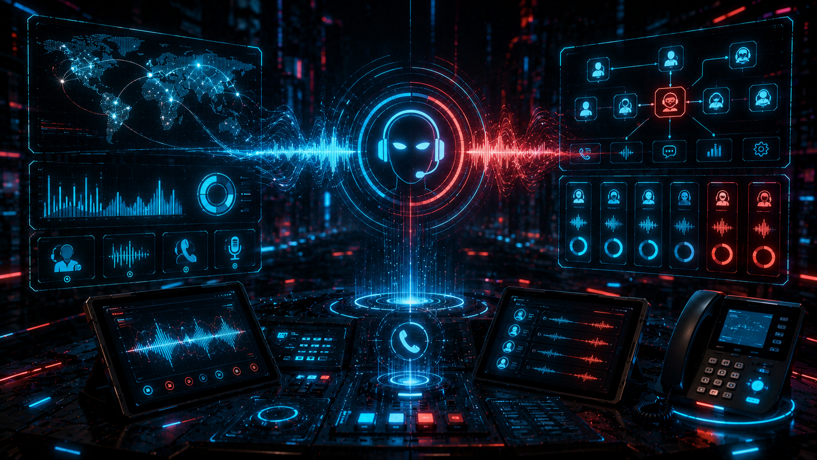 CallCommand AI companion module visual for Teams with high-volume calls.